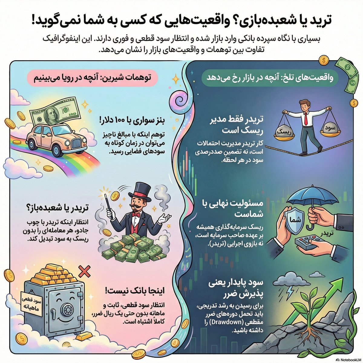 mehrankiani_it's tweet photo. توهم سود قطعی: چرا بازارهای مالی جای رویاپردازی نیست؟ https://t.co/jdnFvWIUIv