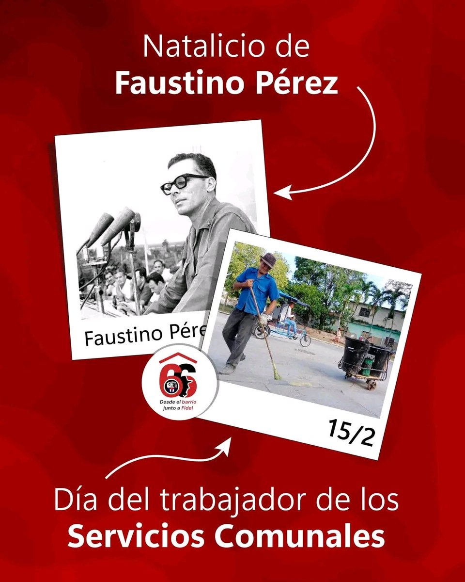 Muchas felicidades a los trabajadores de Servicios Comunales en su Día #CDRCuba