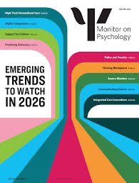 What’s ahead for Psychology? 
9 emerging trends to watch in 2026.

APA explores how psychology is responding to a rapidly changing world. These are the trends:

1. AI, neuroscience, and data are fueling personalized mental health care.
New technologies integrate mobile device