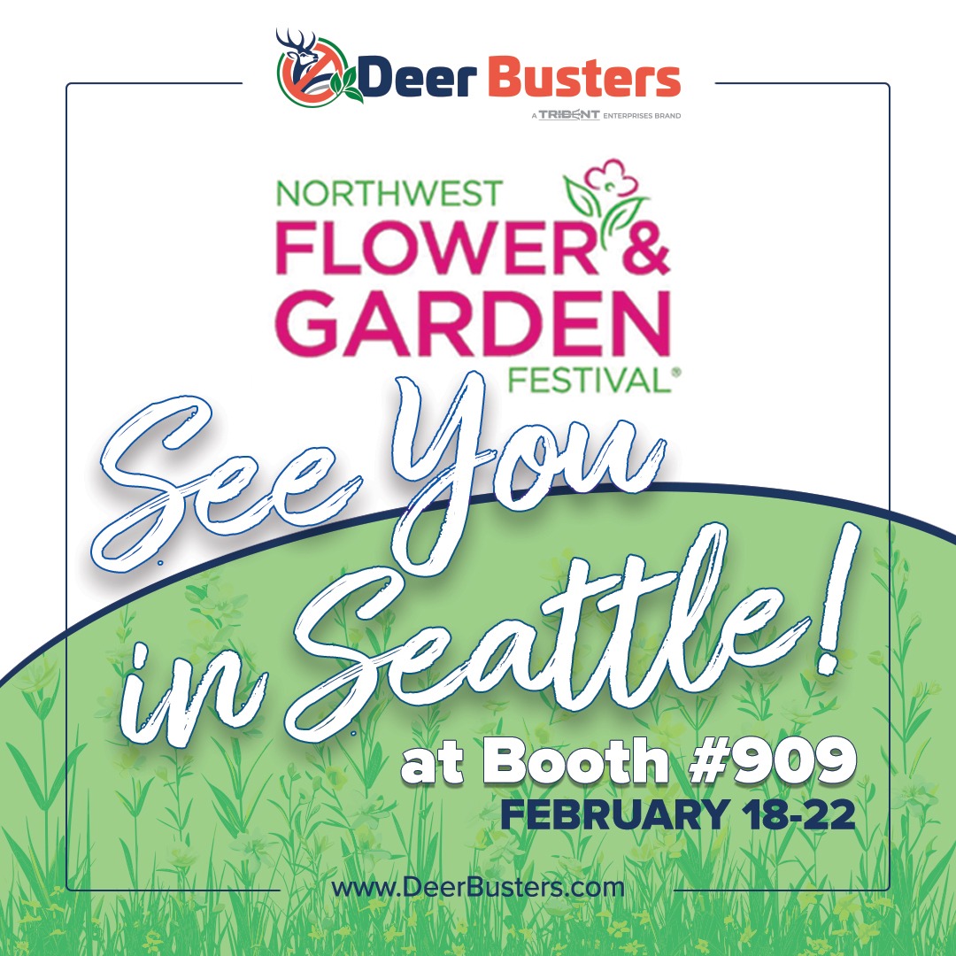 Deerbusters's tweet photo. We’ll be at the Northwest Flower &amp; Garden Festival in Seattle — come visit us at booth 909. And we’re giving away tickets to the show! 

Want them? Comment below with your favorite thing about living in Seattle to be entered in our drawing 🎉 https://t.co/aGYmw6VRJA