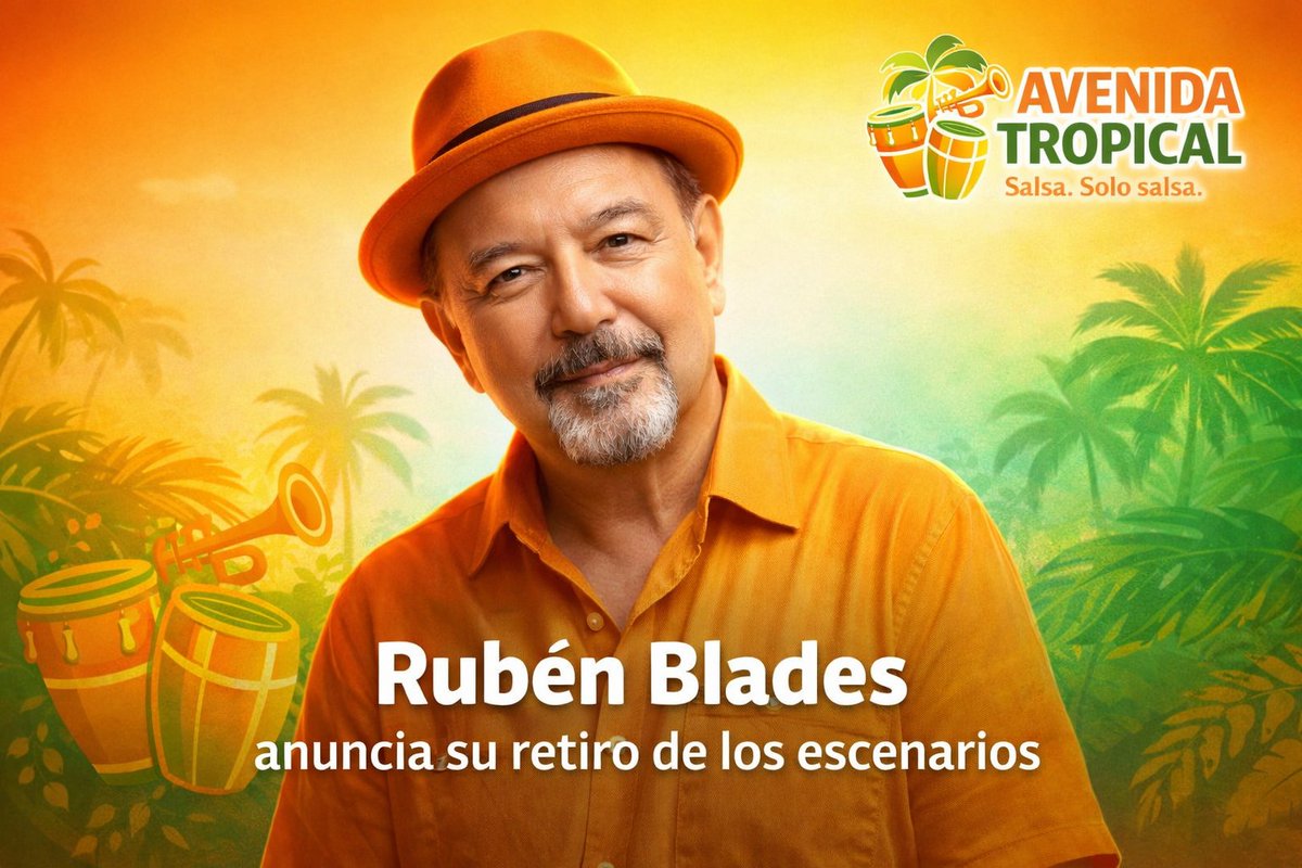 Rubén Blades anuncia su retiro de los escenarios.
Se despide una de las voces más influyentes de la salsa consciente.
Su legado trasciende generaciones.
La historia continúa en cada canción.
#RubénBlades #Salsa #AvenidaTropical