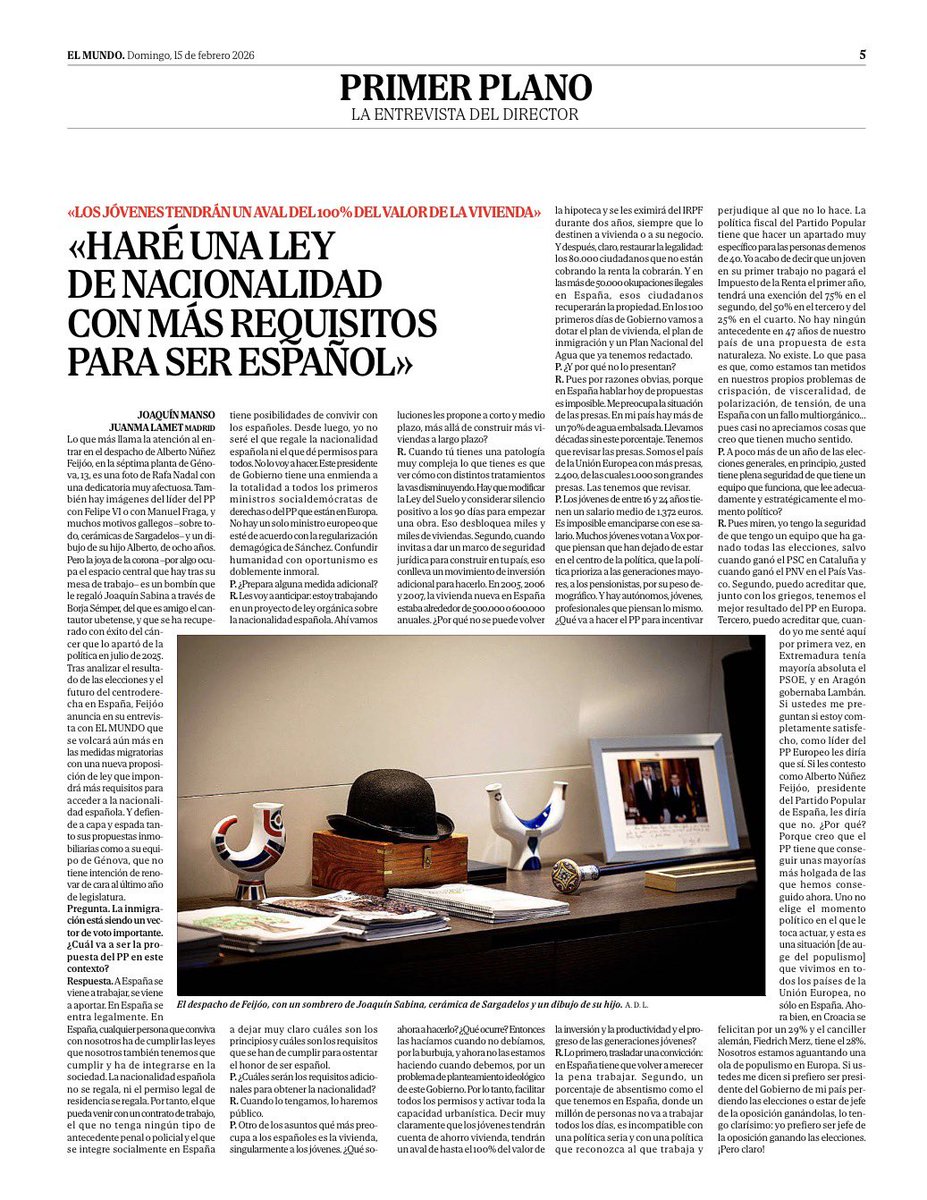 A España se viene a aportar y cumplir la ley. 

Trabajamos en una ley orgánica sobre nacionalidad que fijará los requisitos que se han de cumplir para ostentar el honor de ser español.

Confundir humanidad con oportunismo es doblemente inmoral.