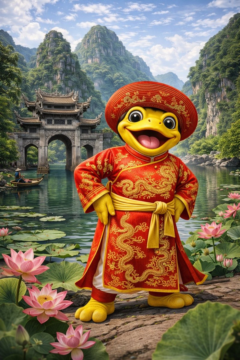 xraiman's tweet photo. 🐸 $TURBO COUNTRIES OF OUR WORLD : VIETNAM 🇻🇳
@TurboToadToken has arrived in Vietnam 🐸
Fun fact: Vietnam’s Trang An landscape is a UNESCO World Heritage site and some caves here were used as filming locations for Kong: Skull Island. $TURBO #VIETNAM #TrangAn #KingKong #UNESCO https://t.co/yczJrdtPgn
