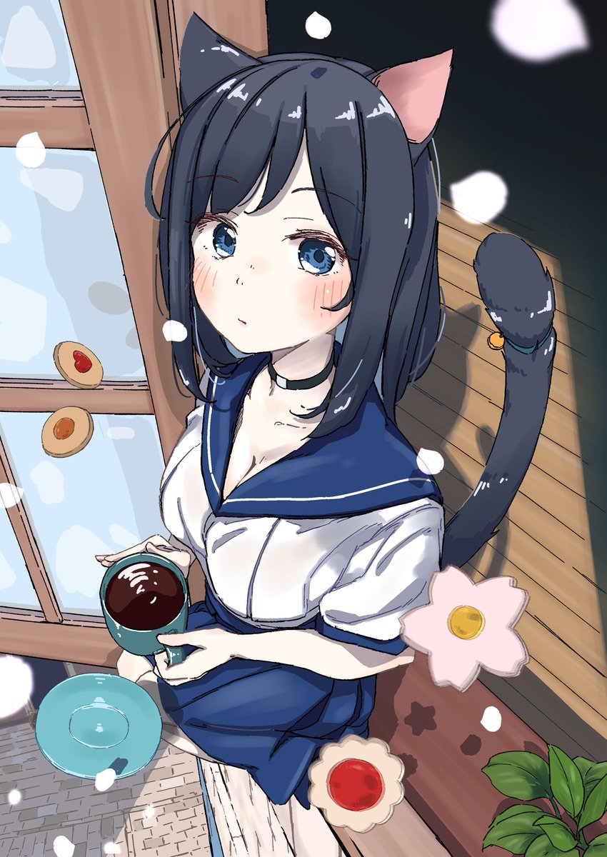 うちの子ミアの設定画作ってる 