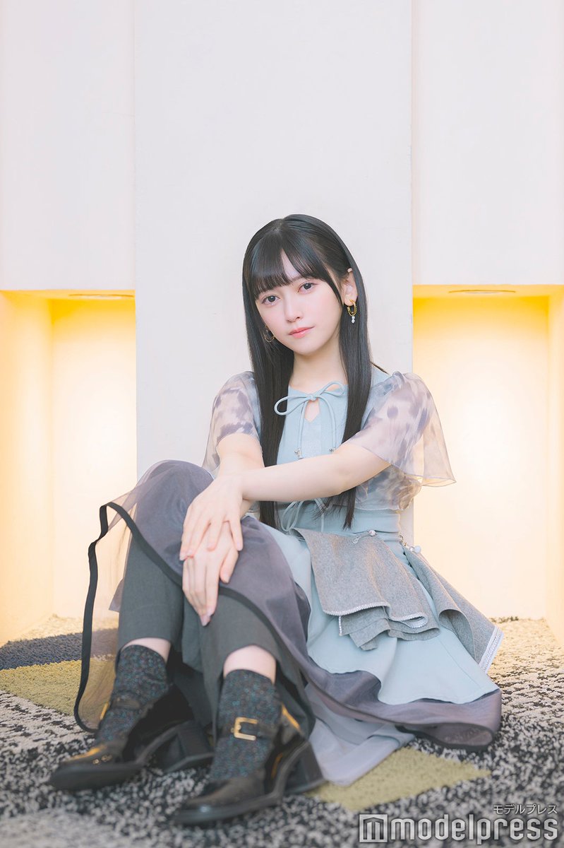 modelpress's tweet image. 乃木坂46池田瑛紗が初のセンター抜擢🎉

41枚目シングル「最後に階段を駆け上がったのはいつだ？」選抜発表📢

🔻コメント
mdpr.jp/music/4731348

「背中を見せ続けてきてくれた先輩の姿があるので、まだふわふわしている部分はあるんですけど、選んでいただいたからには死ぬ気で頑張ります」