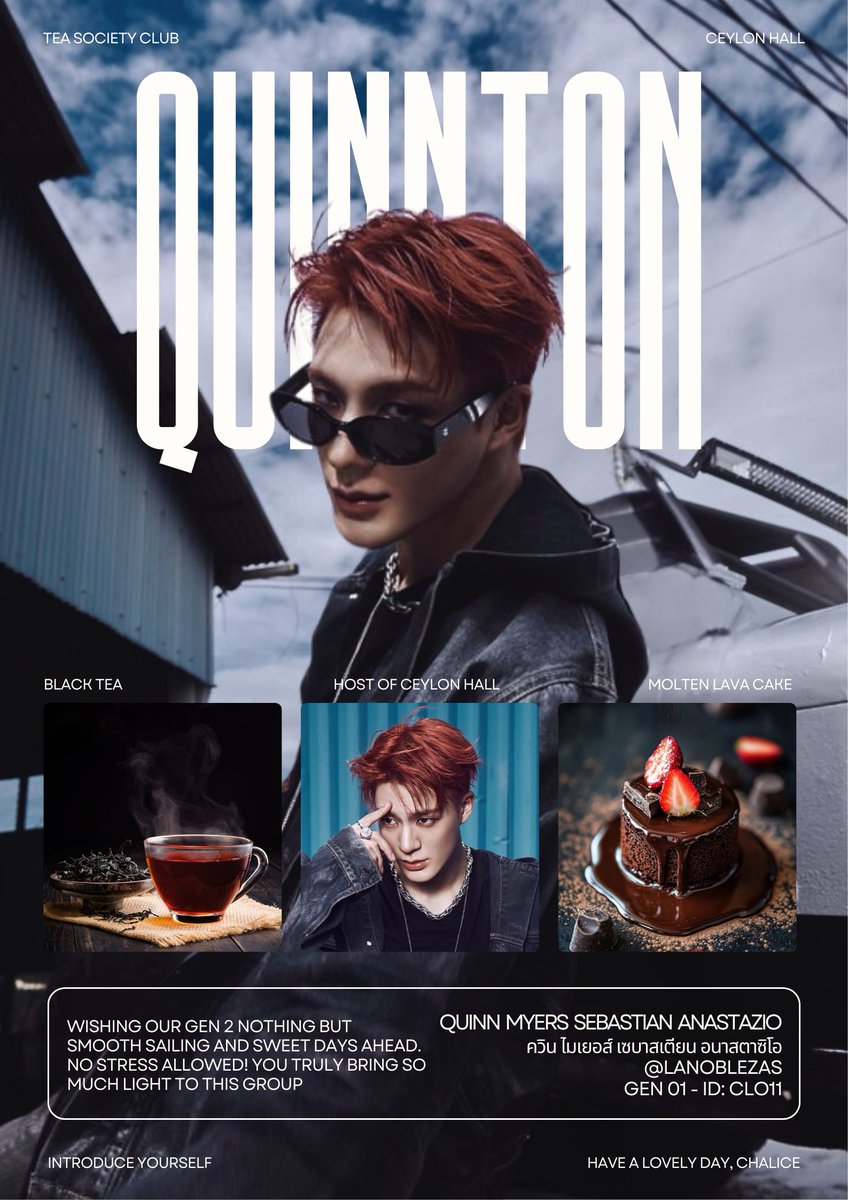 <a href="/TeaSct_Official/">𝓣ea 𝓢ociety 𝓒lub 🫖</a> 𝐐𝐔𝐈𝐍𝐍𝐓𝐎𝐍 . 𝐆𝐄𝐍 𝟎𝟏
𝐇𝐎𝐒𝐓 𝐎𝐅 𝐂𝐄𝐘𝐋𝐎𝐍 𝐇𝐀𝐋𝐋 
#TeaSocietyClub #TeaSocietyLounge