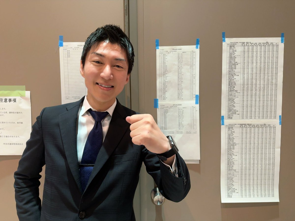 町田市議選挙は投開票の結果、7,623票2位で5期目の当選を果たすことができました！

多くの皆様に一票を託していただいたこと、その重みを深く受け止めております。

選挙戦を走り抜き、少々疲れの見える顔でのご挨拶となりますが、全力を尽くした証としてご容赦いただければ幸いです🙇🏻‍♂️