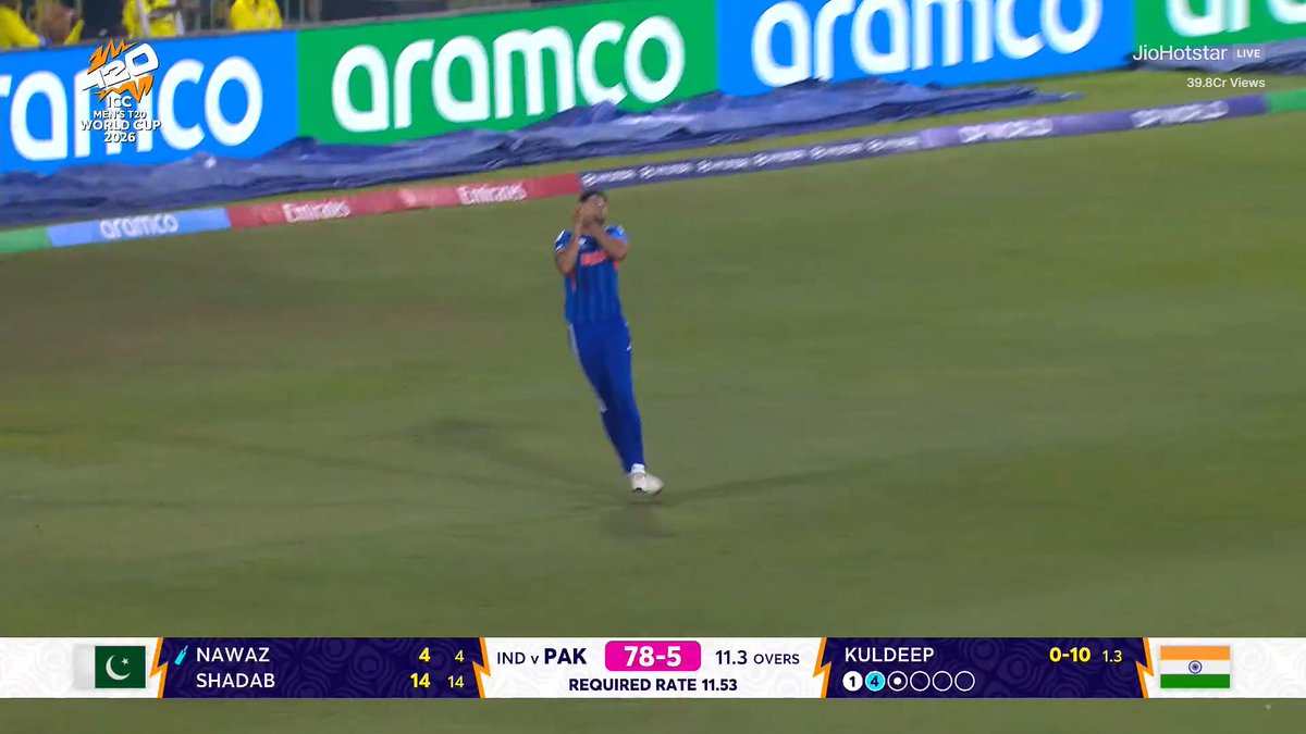 🚨SIXTH  WICKET FOR TEAM INDIA🚨
KULDEEP YADAV STRIKES🔥🔥

#INDvsPAK #INDvPAK
#T20WorldCup2026