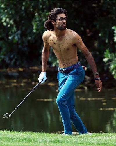 20+mph winds today at Pebble. Akshay literally may get blown into the Pacific