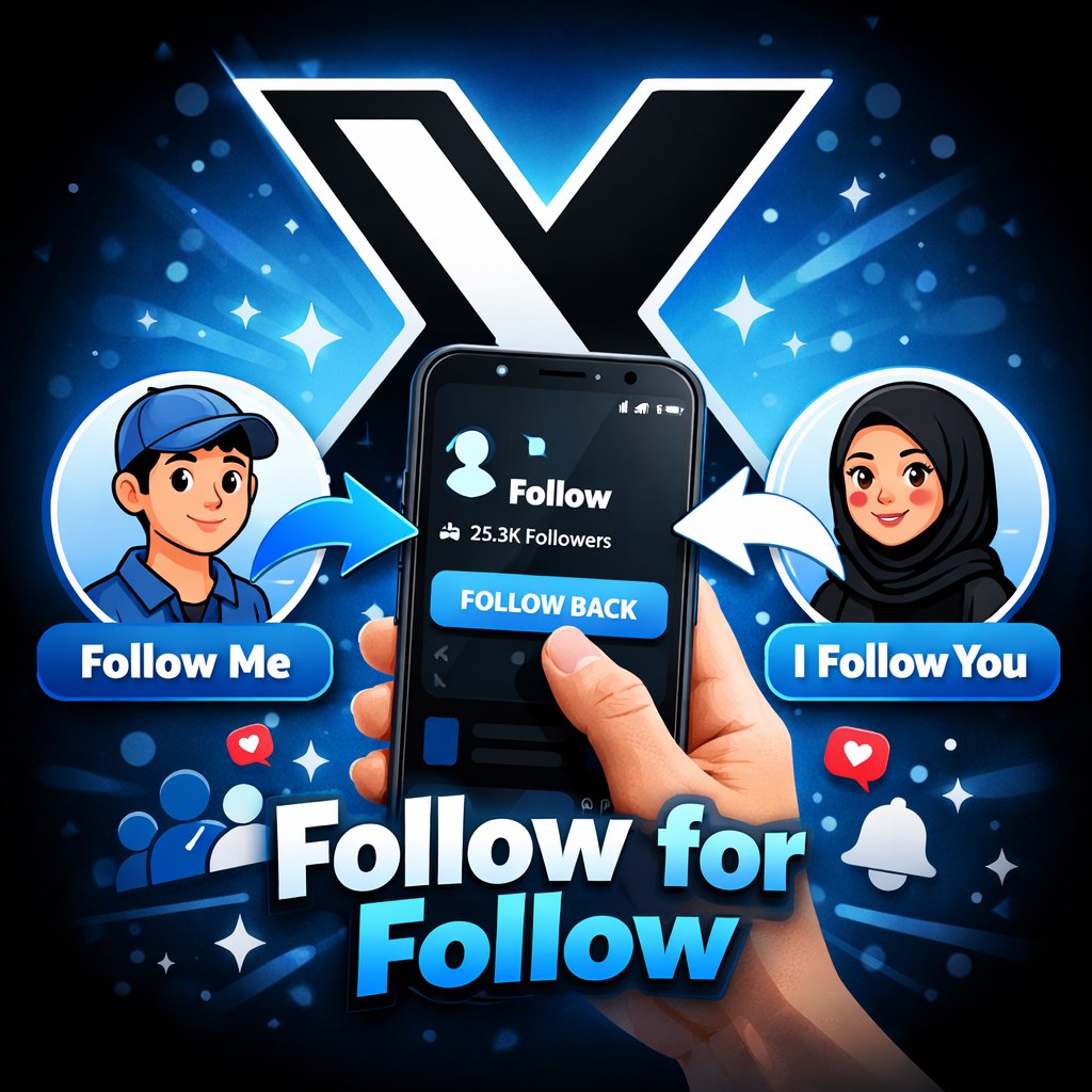 🚀 لننمو معًا على X!

تابعني الآن ✅
وسأتابعك فورًا 🤝

هدفنا دعم بعضنا وبناء مجتمع قوي من المتابعين الحقيقيين 👥

Follow me &amp; I follow back instantly 🔥

#تابعني #تبادل_المتابعات #متابعة
#FollowMe #FollowBack #F4F