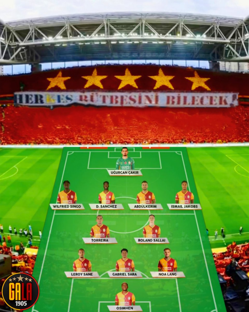 Galatasaray'da Muhtemel 11 🔥

#GSvJUVE 💛❤️ #UCL✨️