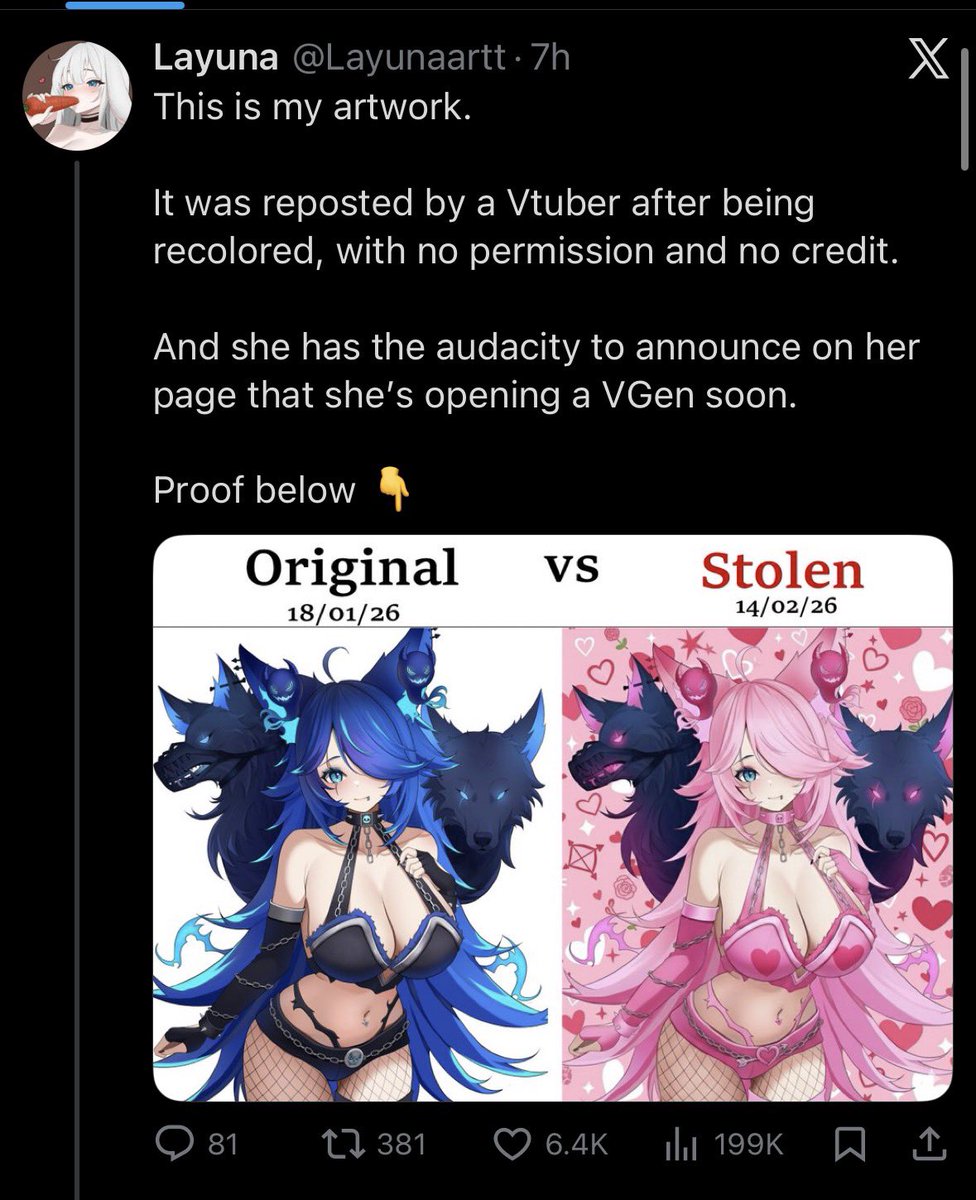 Artistblocklist's tweet image. BLOCK LIST SUBMISSION:
User: @Fawn_vt 
Reason: Art Theft / AI Rendering / Being Dense
Other: all they do is edit existing work from other artists and recolor it like a middle schooler and then post it to take credit. When caught they “give credit” but also claim they didn’t need
