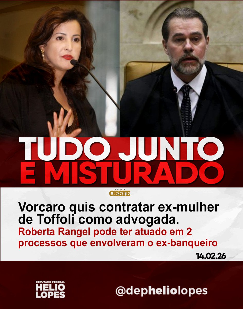 Se confirmado, mostra um nível GRAVE de conflito de interesses e mistura entre relações pessoais e decisões institucionais. Por isso, a investigação precisa ser profunda!