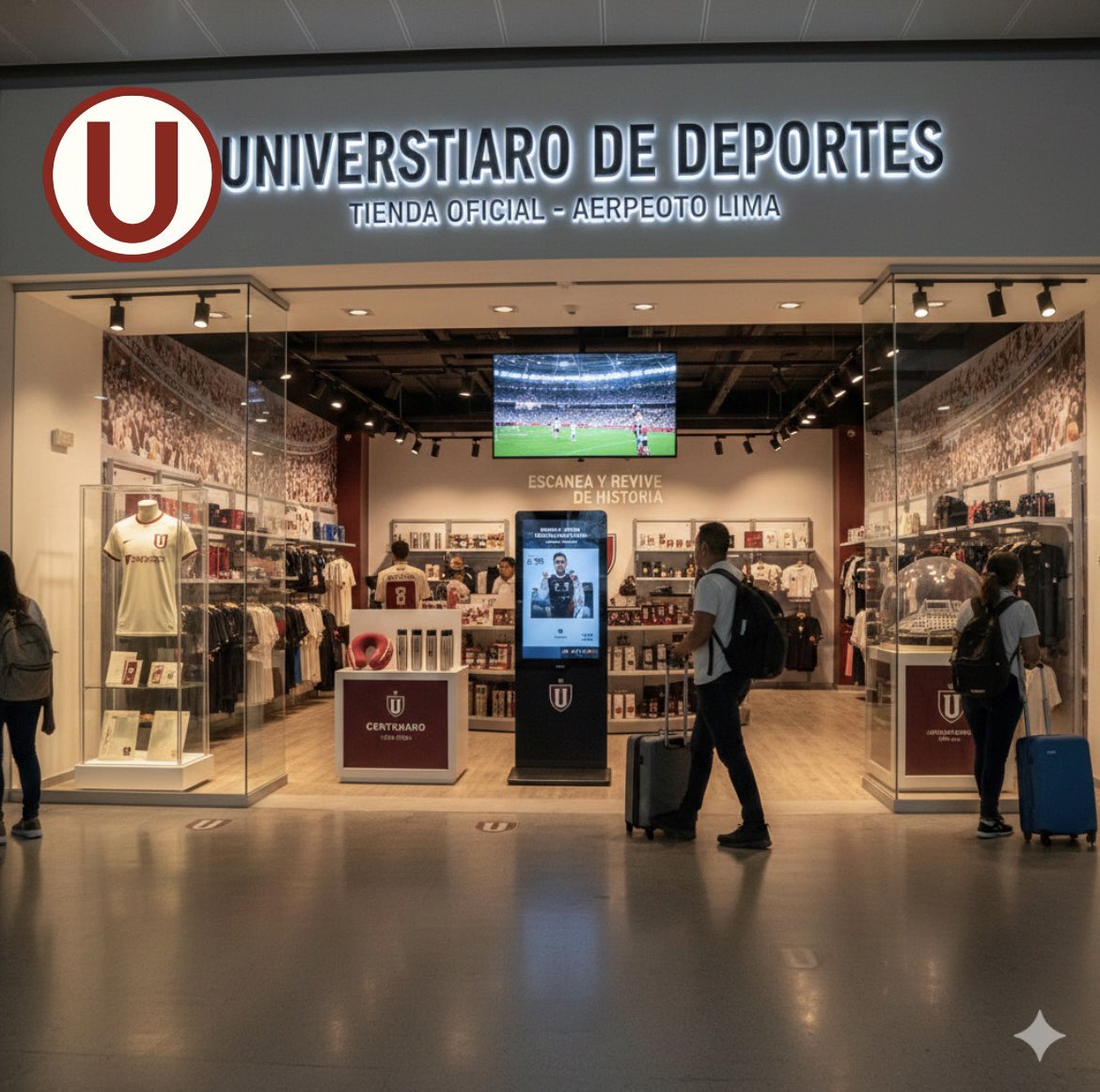 📈Impacto de una tienda en el Jorge Chávez
• Ventas de último minuto: El "regalo para el sobrino" o la camiseta que te olvidaste de empacar para el viaje
• Identidad Nacional: Para el extranjero, la "U" es una de las caras más reconocibles del deporte peruano
#MarketingSuccess