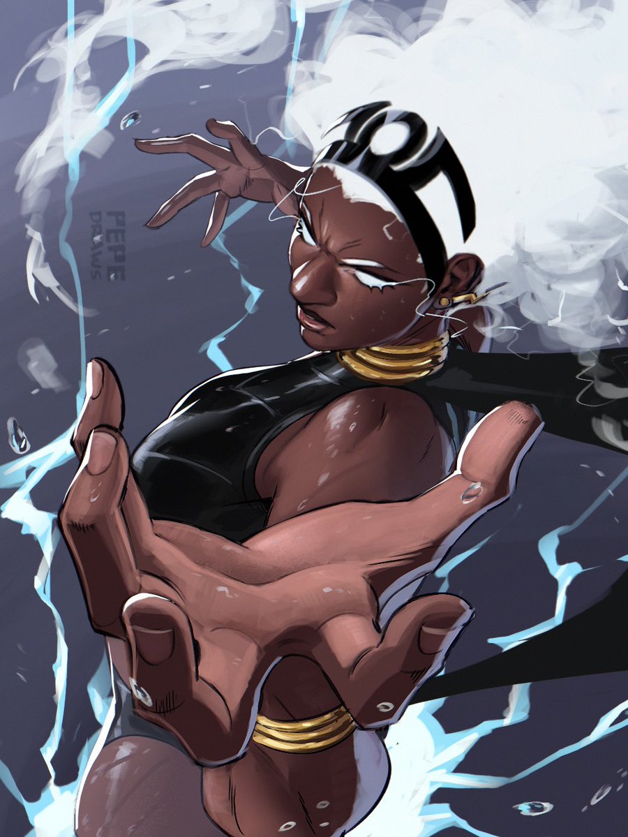 Can you feel it? The wrath of the goddess 
Ororo Munroe, Storm 
•
Wanted to play a bit more with perspective and dynamic angles. Pushing myself 
#xmen #storm