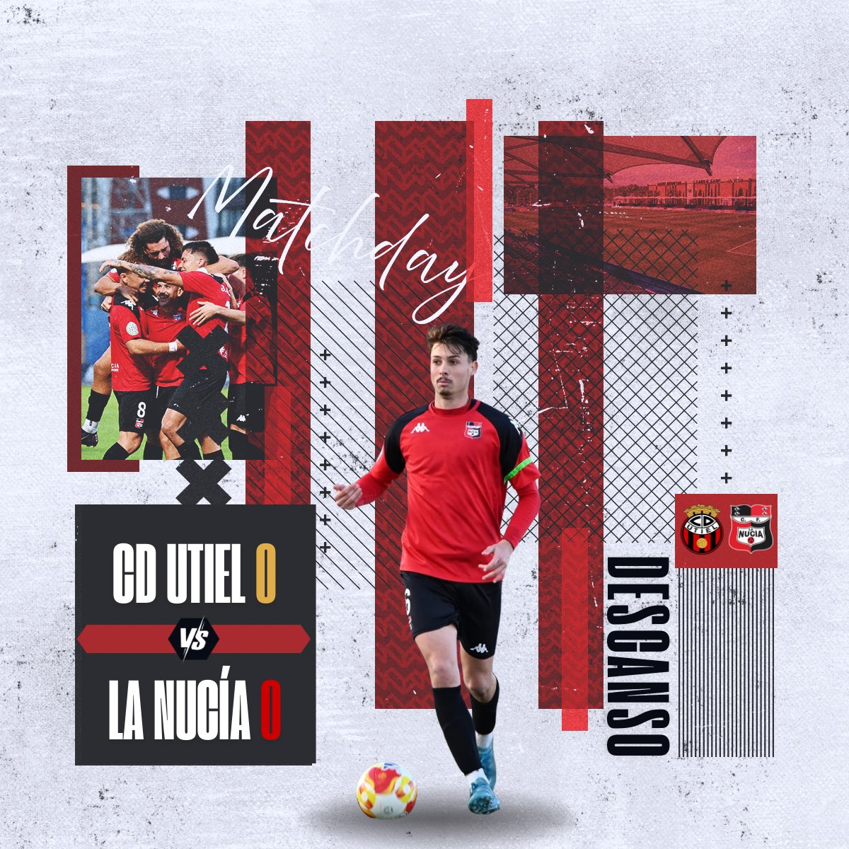 🔴🅒🅕🅛🅝🔴

𝗗𝗘𝗦𝗖𝗔𝗡𝗦𝗢 en La Celadilla‼️

Pocas ocasiones en este primer tiempo. 

⏸️ CD Utiel 0️⃣ 🆚 0️⃣ <a href="/cfnucia/">CF La Nucía</a> 

#JuguemosAlRojo ♥️

#ADNucía 🧬
#LaNucíaCiudadDelDeporte