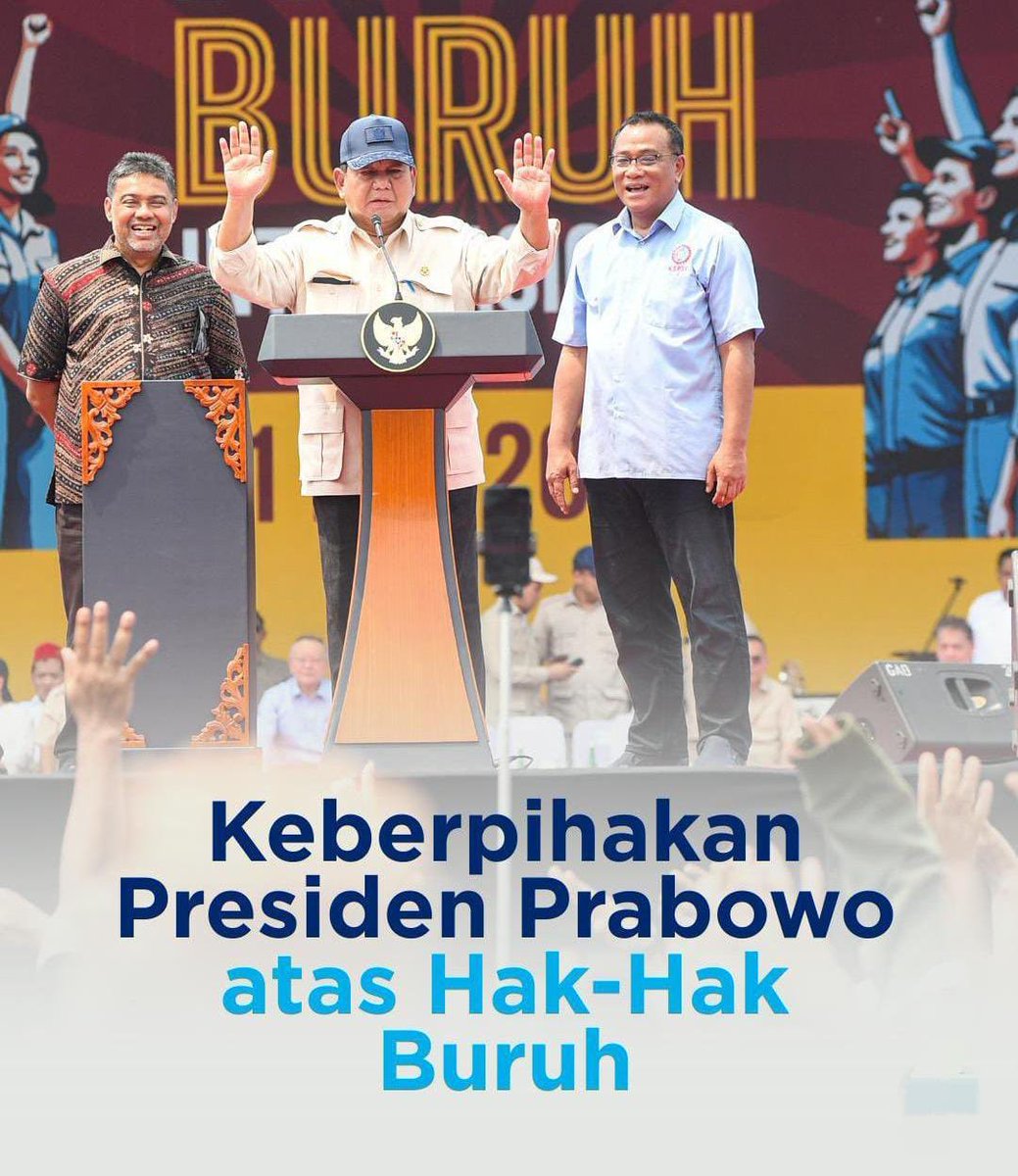 friskavida022's tweet image. Pemerintah membuka ruang dialog yang konstruktif dengan para pekerja. Presiden Prabowo Subianto berkomitmen membangun kebijakan ketenagakerjaan yang manusiawi dan berkeadilan. 🤲
