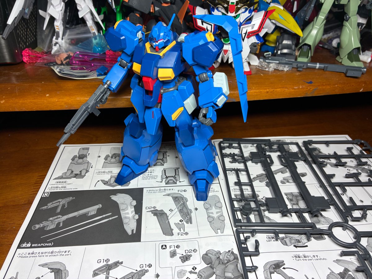 プラモ制作強化月間 #蒼作活動 #経過 あとバズーカを組むところで