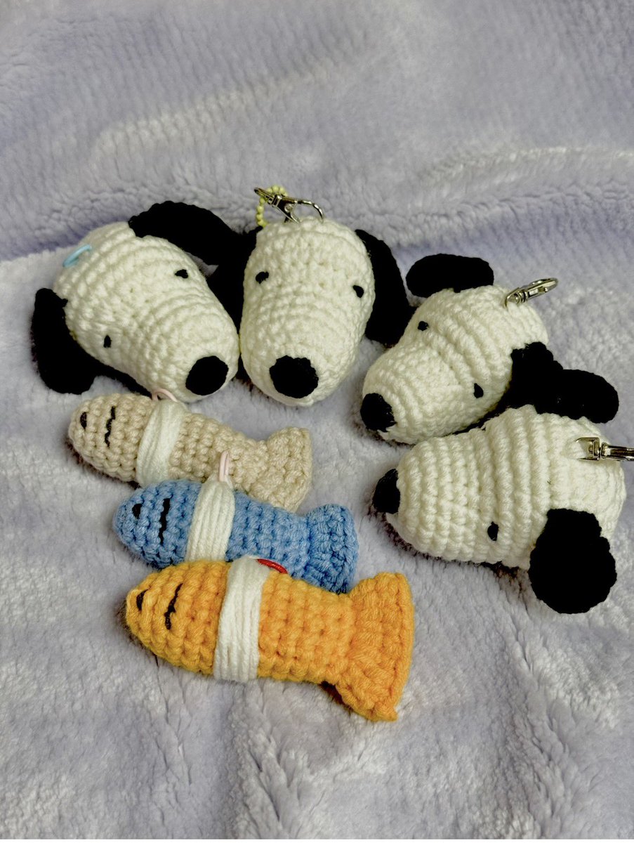 정우 생일 🥳🎉🎂🎊🎁 기념
뜨개인형 키링 나눔해요

#RT 추첨 두 분에게
스누피 얼굴 + 액막이 명태 키링 세트 보내드려요 😙
(액막이는 색상랜덤..💕)

당발 : 정우 생일(2/19) 저녁쯤...?
인증 : 정우 버블 219일 이상 

핸드메이드라 모양이 조금씩 다를 수 있습니다..🥹