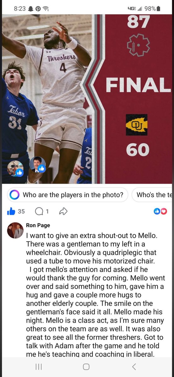 jaysonartaz's tweet photo. Saw this and want to highlight the type of guys we have in our program. @Carmelo_Yakubu https://t.co/0SNC80984x