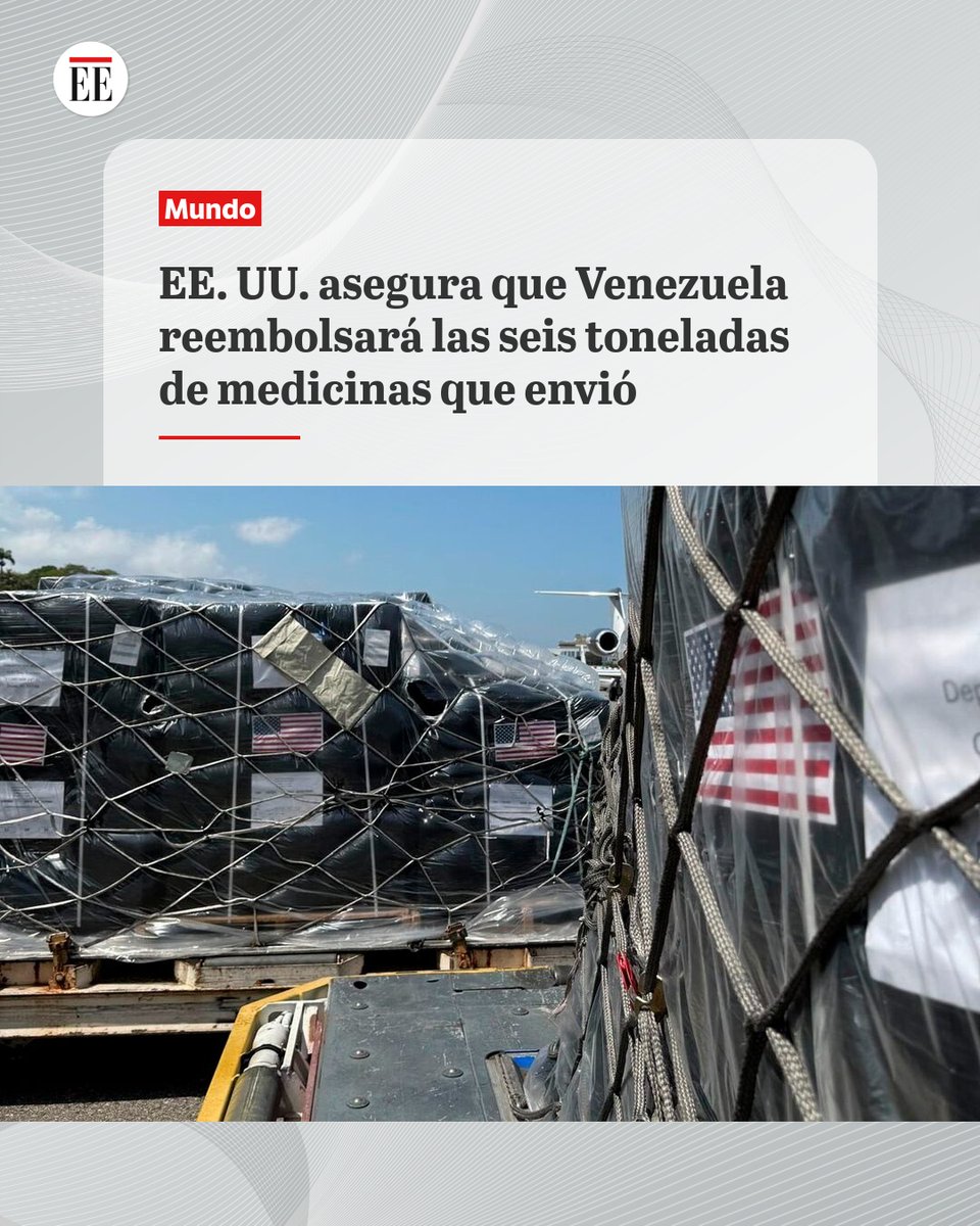 elespectador's tweet photo. #EE | EE. UU. dice que Venezuela reembolsará el costo de más de 6.000 kilos de suministros médicos que envió.
https://t.co/9VGxVND9A3👇🔗 https://t.co/IDtWih9z3P