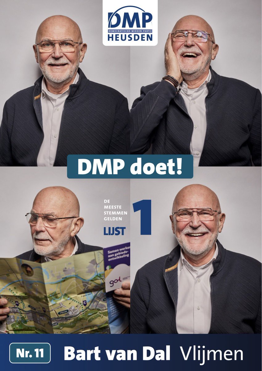 💙 𝙊𝙣𝙯𝙚 𝙣𝙪𝙢𝙢𝙚𝙧 1️⃣1️⃣ 𝙤𝙥 𝙙𝙚 𝙡𝙞𝙟𝙨𝙩 𝙨𝙩𝙚𝙡𝙩 𝙯𝙞𝙘𝙝 𝙜𝙧𝙖𝙖𝙜 𝙖𝙖𝙣 𝙪 𝙫𝙤𝙤𝙧. 

1️⃣1️⃣ Bart van Dal uit Vlijmen 

➡️ Meer weten over onze kandidaten? Neem dan een kijkje op de website: dmpheusden.nl/kandidatenlijst