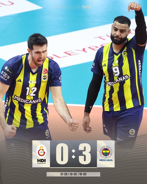 FENERBAHÇE MEDICANA’DAN DERBİ ZAFERİ  
Sarı-lacivertliler, 6alatasaray HDI Sigorta’yı 3-0’lık net skorla geçti.