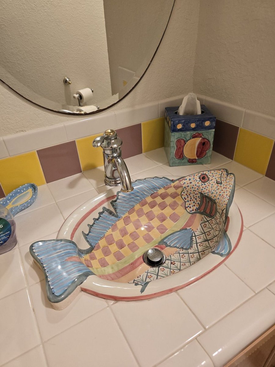 A fish themed bathroom