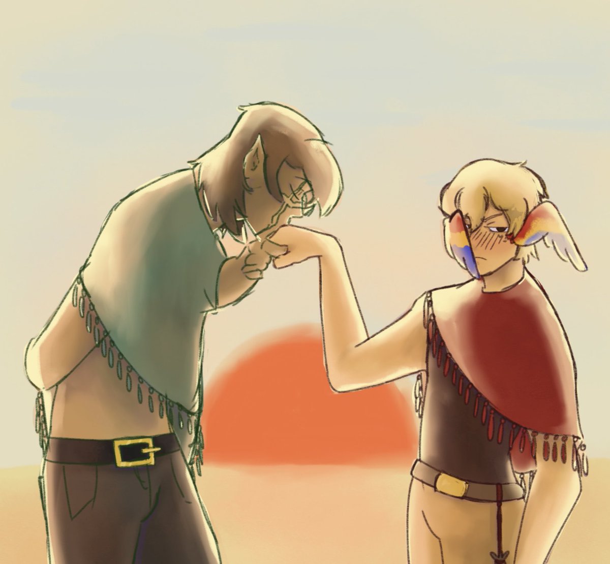 Mortem_Balance's tweet photo. Coloured version!! Rlly proud of this :)

#desertduo #scarian #3rdlife https://t.co/ICqVurLU2J