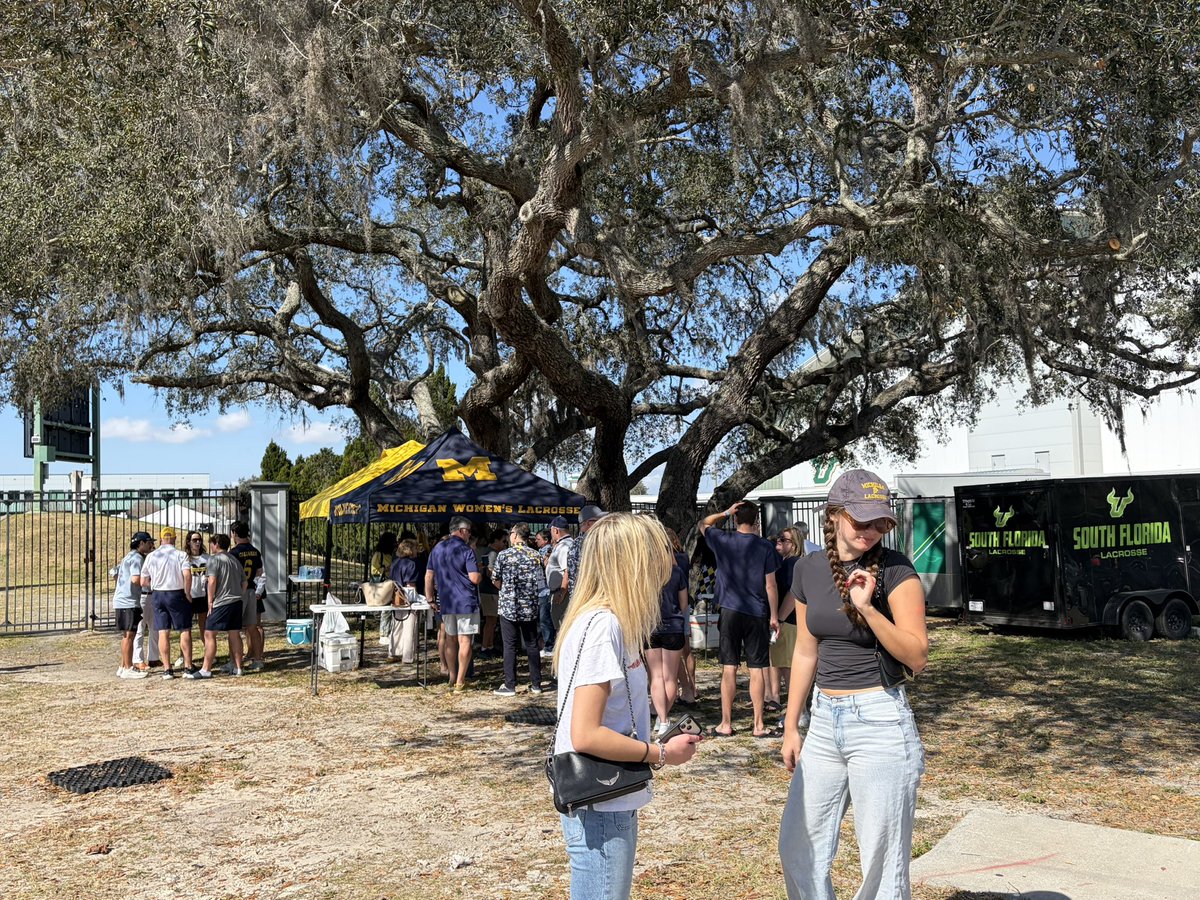 smward's tweet image. It is 75 mins and counting here for @USFWLAX vs #BeatMichigan. Was it fate that place their tailgate next to a @USFWLAX truck. @USFHerd enough time to get here for #faceoff