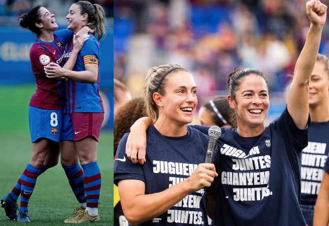 Juguem juntes, guanyem juntes, ens donem suport.
Más que capitanas para más que un club. Ojalá se diera el más que una afición.