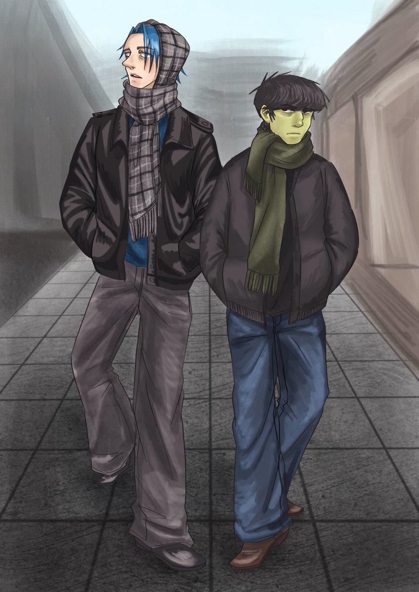 おデート
#gorillazfanart #2doc