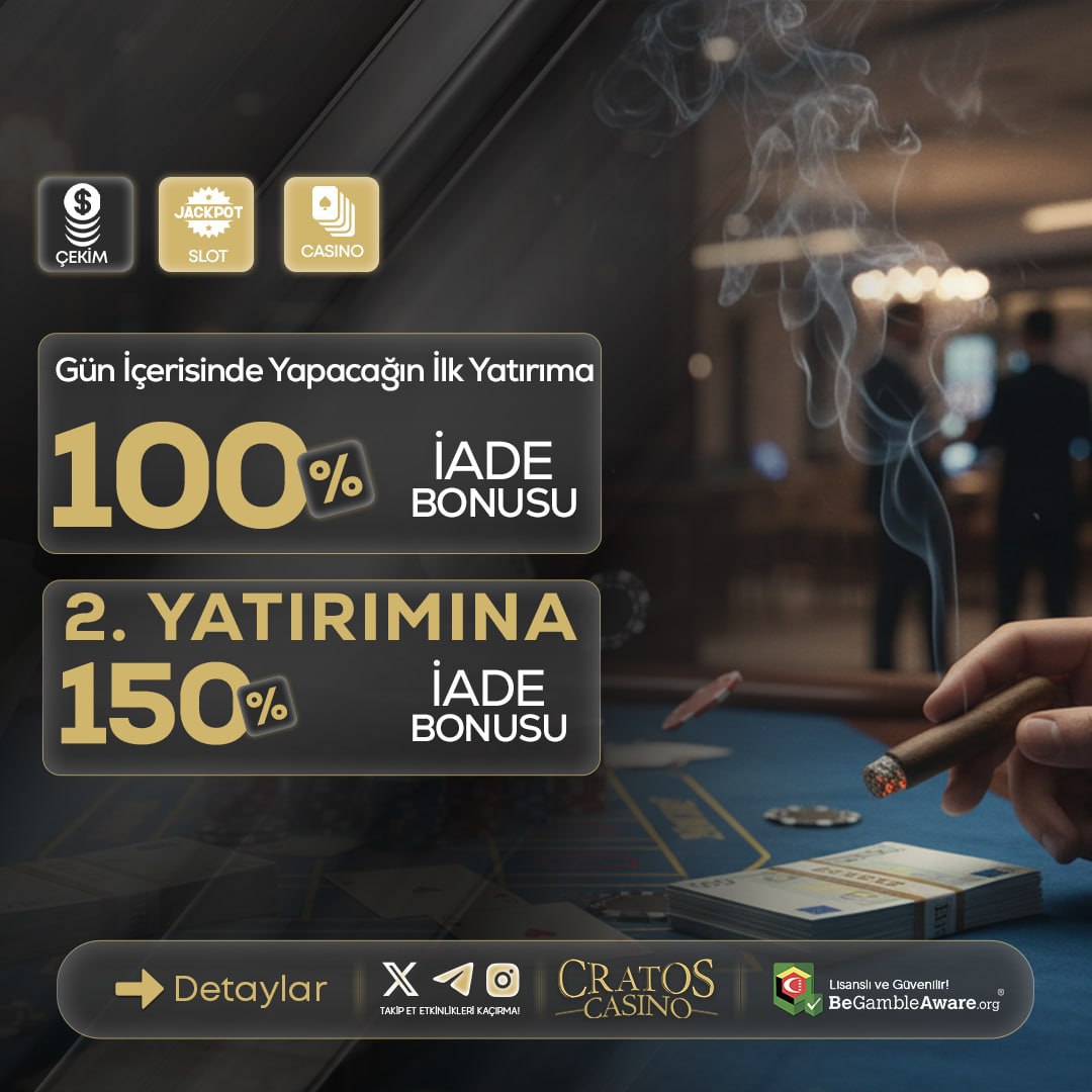 🔥 Günün fırsatlarıyla kazanca güçlü bir başlangıç yap❗️ 📌

💼İlk yatırımınıza %100, ikinci yatırımınıza %150 iade avantajı burada! 💼

⚡️ Ayrıcalıklı oyun deneyimi, net kurallar ve yüksek heyecan bir arada 🎯