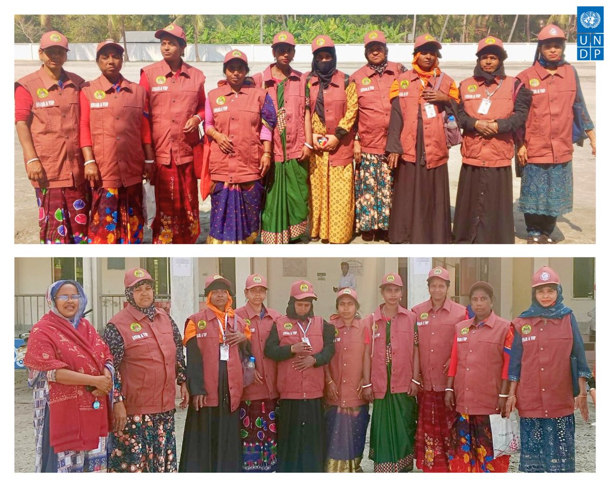 UNDP_BD's tweet photo. Empowering marginalized women in Bangladesh, @UNDP's #SWAPNO project, implemented with 🇧🇩 Government and supported by 🇸🇪 @SwedeninBD, continues to create impact. In Pirojpur, trained women served as Ansar members during national elections, proving women’s leadership is vital for the nation.