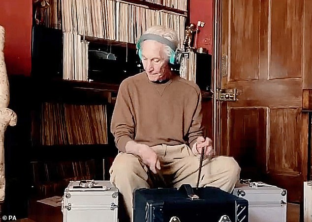 #CharlieWatts's library on the first floor at Halsdon, where he kept a collection rare books and albums. 
He played air drums from the library for a virtual performance of You Can’t Always Get What You Want for Global Citizen’s One World: Together At Home (2020)
#RollingStones