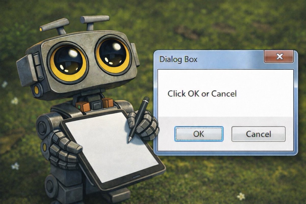 mrsmithbarcode's tweet image. Responsibility

#Responsibility
#ClickToAccept
#TermsAndConditions
#DigitalConsent
#SignHere
#AIsatire
#TechSatire
#AIGovernance
#HumanInTheLoop
#AutomationEra
#AGI
#Johnny5
#FreeWill
#WhoIsResponsible
#MoralAgency
#Accountability
#ControlAndChoice
#PuppyEyesButRobot