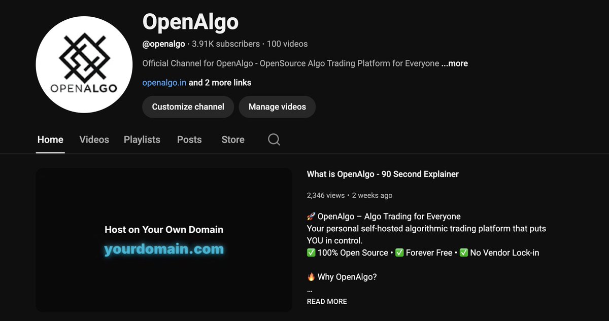 OpenAlgo tweet media