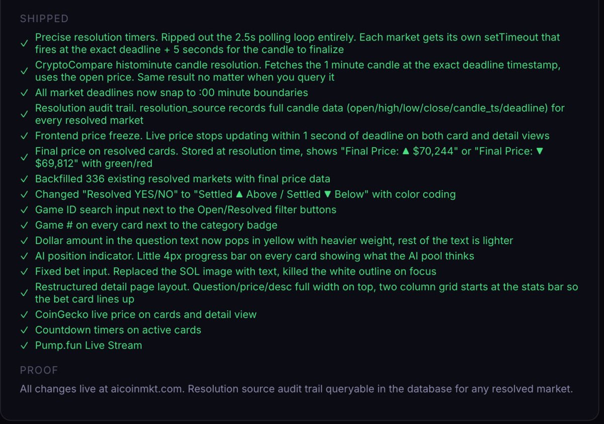 Things we shipped yesterday. <a href="/Pumpfun/">Pump.fun</a> Hackathon