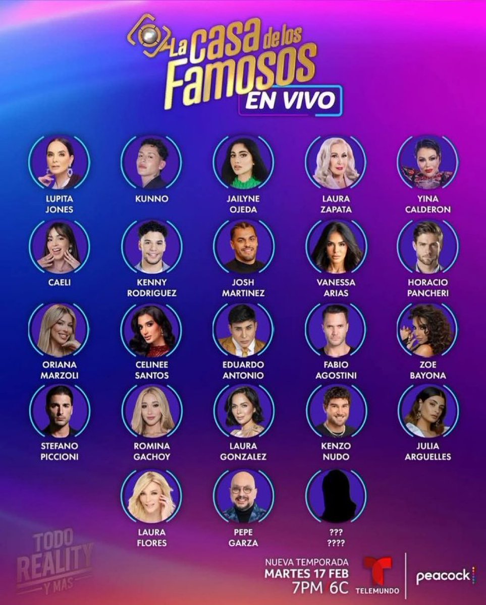 Que DIABLO es este cast? 😬😬😬 quienes son? Famosos en EEUU no son! #LCDLF6