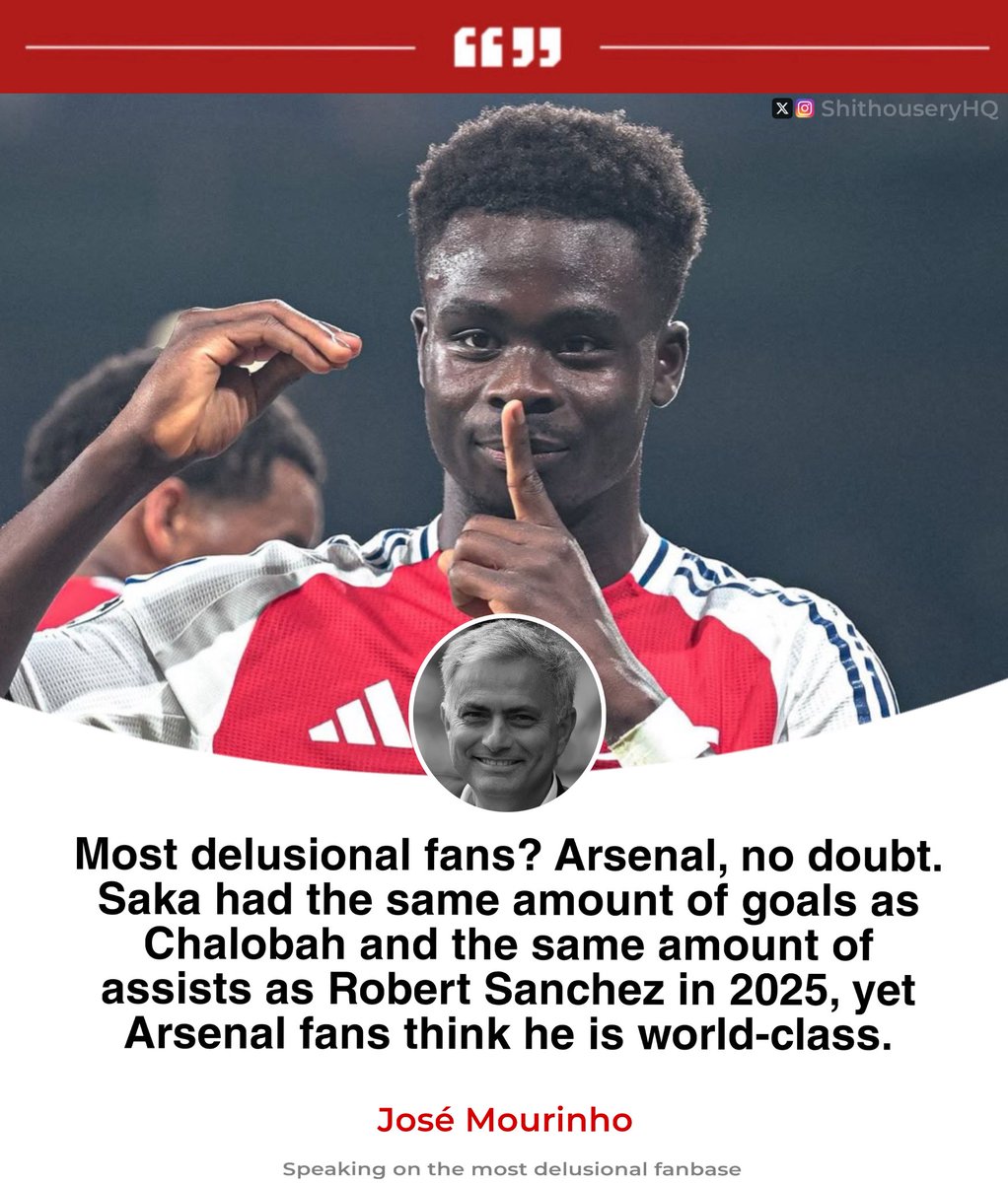 🚨| José Mourinho speaking on Arsenal and Bukayo Saka!