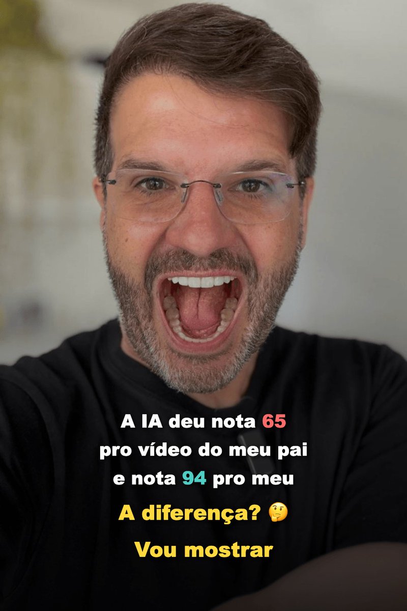 NextlevelDJ's tweet photo. A IA deu nota 65 pro vídeo do meu pai e 94 pro meu 🤖

A diferença?

Meu pai: "Ritmo monótono", "Falta destaque visual"

Eu: "Hook 10/10", "Storytelling impecável"

Descubra a nota do SEU vídeo 👇

https://t.co/2RDIZMItju https://t.co/20RiGtAPS2