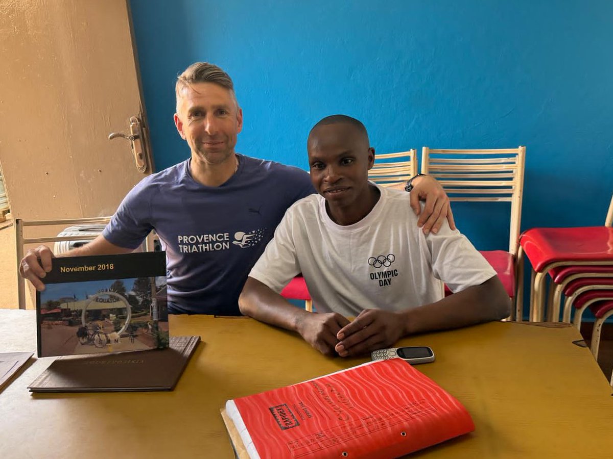CAU256's tweet photo. courtesy visit from Provence Triathlon family.Thank you for the visit and support we look forward to continue working with you on future projects.@Niyonziimaaugu1 
#cyclinguganda.#triathlon https://t.co/Q9lNXq7iVv