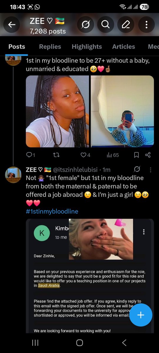 <a href="/precy_oma/">Sunshine❤️❤️</a> Me too cause wow 🥹❤️ "There are hundreds of firsts I am thankful for. that my mother &amp; her mother &amp; her mother before her did not have the privilege of feeling. What an honor to be the first woman in the family who gets to taste her desires. "  rupi kaur