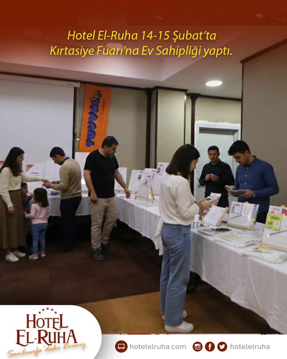 elruhahotel's tweet photo. 📚✨14–15 Şubat tarihlerinde, Hotel El-Ruha Kızılkoyun Salonu’nda çeşitli  firmaların katılımıyla düzenlenen Kırtasiye Fuarı gerçekleştirildi.  Kurumsal etkinliklere ev sahipliği yapmaktan memnuniyet duyuyor, katılım  sağlayan tüm firma ve misafirlerimize teşekkür ediyoruz. https://t.co/AhvwlbKYLM