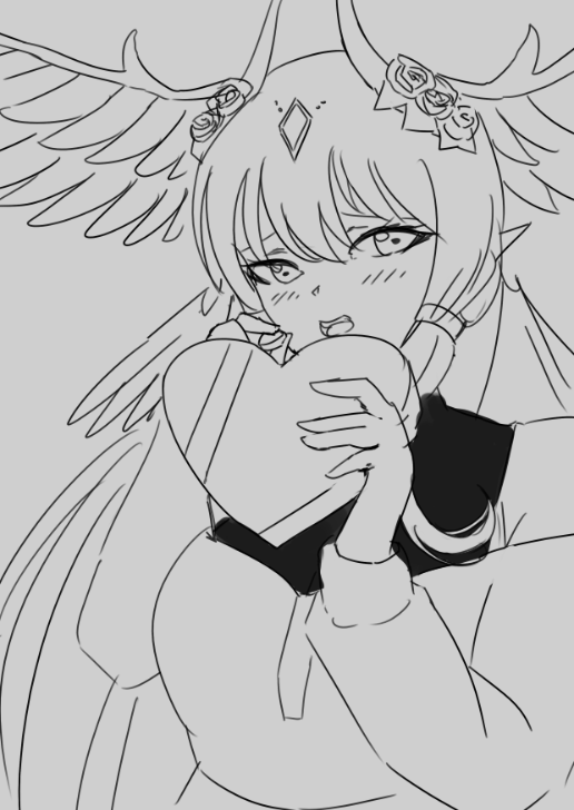 I finally got 1k likes on an illustration 😱😱 so heres a valentine bav sketch. Thank yall for the support! 🫶