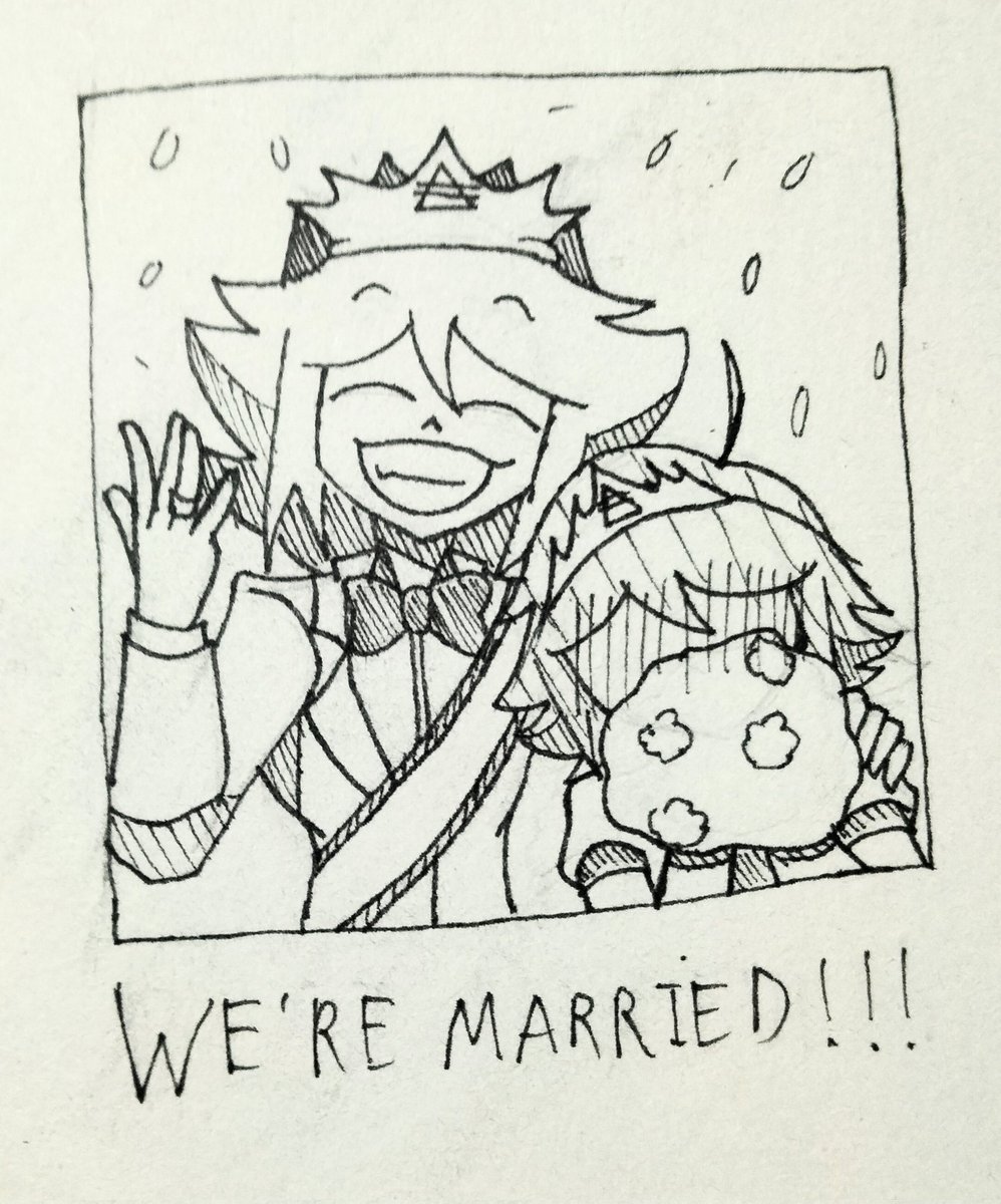 Valentine's day is the day of love so wedding day counts :3

ALL HAIL KING OLIVER AND QUEEN ∆LICE!!

FPE by Katie
Art by me
#wedding #ValentinesDay #ValentinesDay2026 #fundamentalpapereducation #fpe #fanart #oliver #alice #sketch #traditional #art