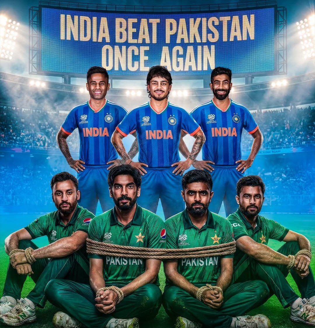 Done and Dusted !!!!! #INDvsPAK

भारत ने पाकिस्तान को 61 रनों से करारी शिकस्त दी, 114 पर पूरी पाक टीम पवेलियन लौटी
#INDvsPAK #T20WorldCup2026 #INDvPAK #TeamIndia #Hardik #Mauka <a href="/BCCI/">BCCI</a> #IshanKishan