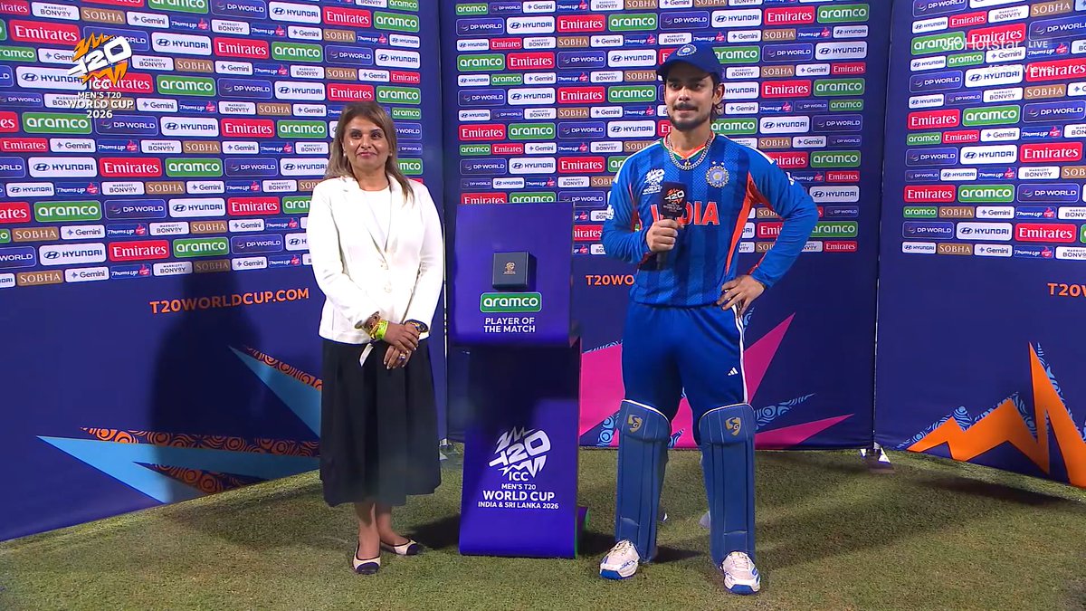 𝗜𝘀𝗵𝗮𝗻 𝗞𝗶𝘀𝗵𝗮𝗻 became 1st Indian WK to Win player of the match award in T20 Worldcup 🔥