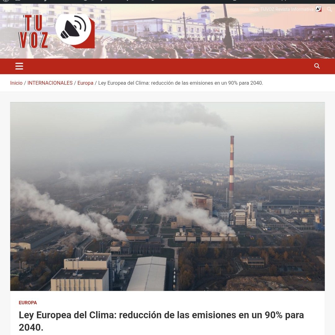 #Europa
Ley Europea del #Clima: reducción de las emisiones en un 90% para 2040.

La nueva normativa dará flexibilidad a los Estados miembros para llegar a los objetivos de 2040. Desde 2036, los países de la UE podrán usar créditos internacionales de carbono, de alta calidad y