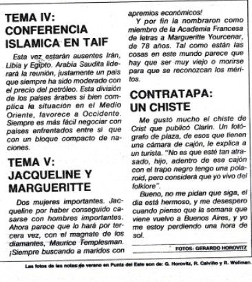 TintaOjo's tweet photo. #Hace45Años #En1981

Magdalena Ruiz Guiñazú, de quién hoy se recuerda su fecha de nacimiento, pasa revista desde #PuntaDelEste a algunos asuntos relevantes de la última semana de enero de 1981. https://t.co/cjt6baHxwV